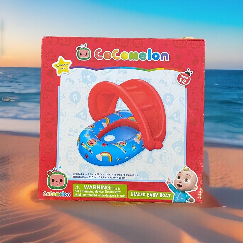 Cocomelon Float Pool Float Raft Shaded Covered Ages 1-2 New Next Day Shipping